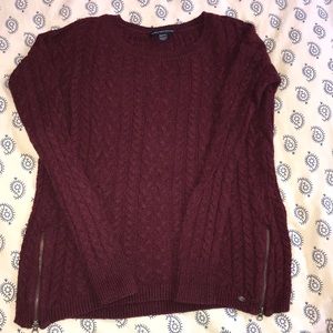 American Eagle cranberry sweater